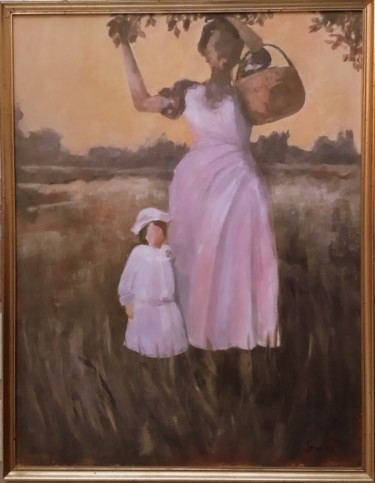 Peinture intitulée "La Cueillette" par Irwine B., Œuvre d'art originale, Acrylique