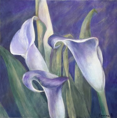 Painting titled "Arums" by Irwine B., Original Artwork, Acrylic