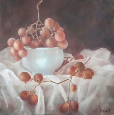 Peinture intitulée "Grappes" par Irwine B., Œuvre d'art originale, Huile