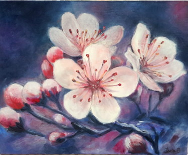 Painting titled "Printemps" by Irwine B., Original Artwork, Oil