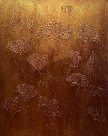 Painting titled "Copper Garden Acryl…" by Iryna Antoniuk (IRENA TONE), Original Artwork, Acrylic