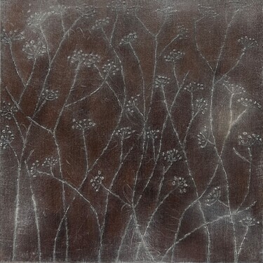 Malerei mit dem Titel "Frozen Dry Flowers…" von Iryna Antoniuk (IRENA TONE), Original-Kunstwerk, Acryl