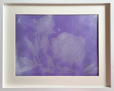 Malerei mit dem Titel "Peony Violet flower…" von Iryna Antoniuk (IRENA TONE), Original-Kunstwerk, Acryl