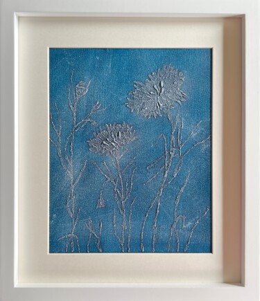 Malarstwo zatytułowany „Centaurea Blue Orig…” autorstwa Iryna Antoniuk (IRENA TONE), Oryginalna praca, Akryl