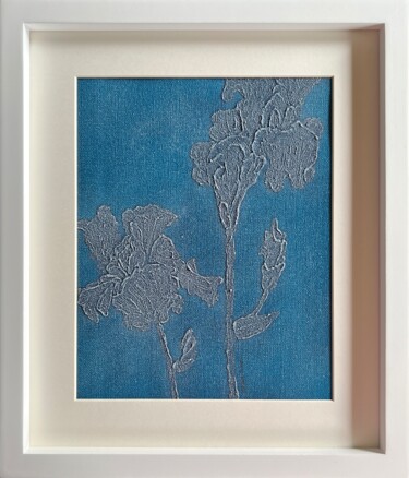 Painting titled "Iris Germanica Blue…" by Iryna Antoniuk (IRENA TONE), Original Artwork, Acrylic