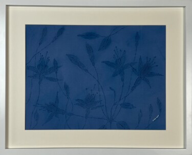 Картина под названием "Blue tropical Acryl…" - Iryna Antoniuk (IRENA TONE), Подлинное произведение искусства, Акрил