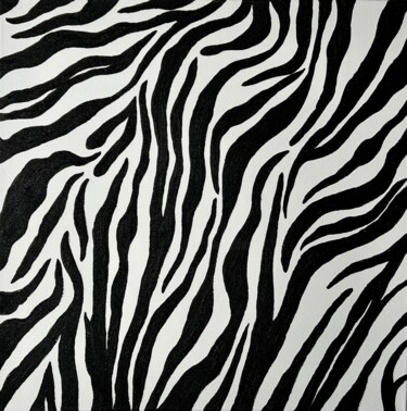 Painting titled "Zebra Pattern" by Iryna Antoniuk (IRENA TONE), Original Artwork, Acrylic