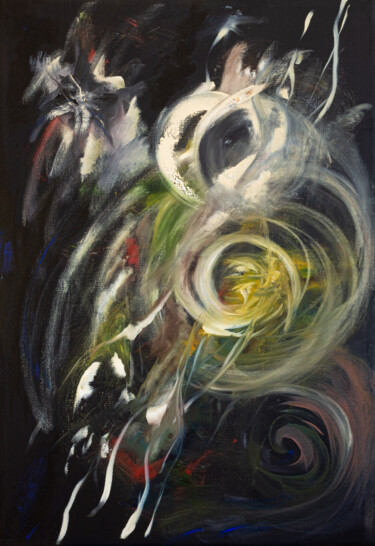 Pittura intitolato "Through the veil of…" da Iryna Bobrova, Opera d'arte originale, Olio