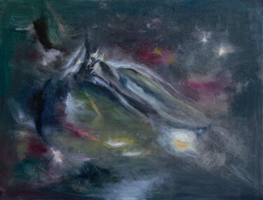 Painting titled "Light of the first…" by Iryna Bobrova, Original Artwork, Oil