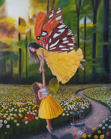 Painting titled "Big dream" by Iryna Bohdanova, Original Artwork, Oil