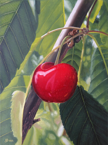 Peinture intitulée "Cherry" par Iryna Bohdanova, Œuvre d'art originale, Huile