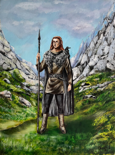 Картина под названием "Viking" - Iryna Chaplia, Подлинное произведение искусства, Акрил
