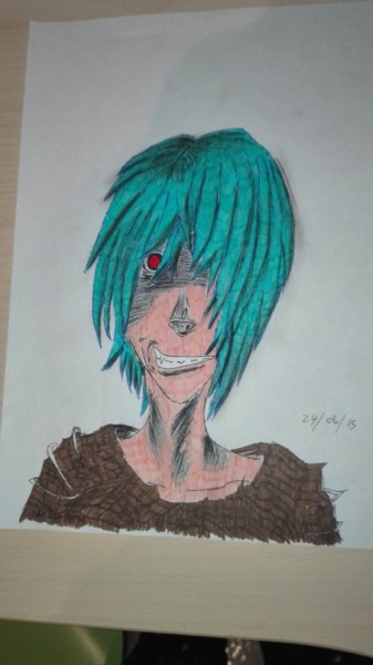 Drawing titled "disegno manga killer" by Iryna De Simone, Original Artwork