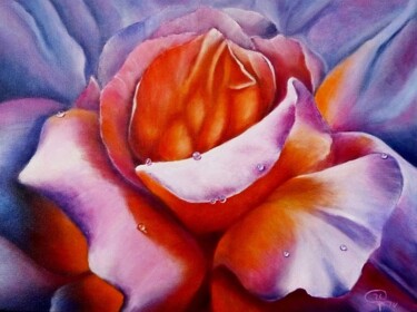 Peinture intitulée "Morning Rose" par Iryna Fedarava, Œuvre d'art originale, Huile Monté sur Châssis en bois