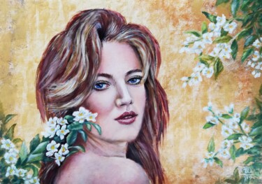 Painting titled "Jasmine" by Iryna Fedarava, Original Artwork, Oil