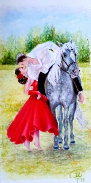 Painting titled "Time of Happiness #2" by Iryna Fedarava, Original Artwork, Oil Mounted on Cardboard