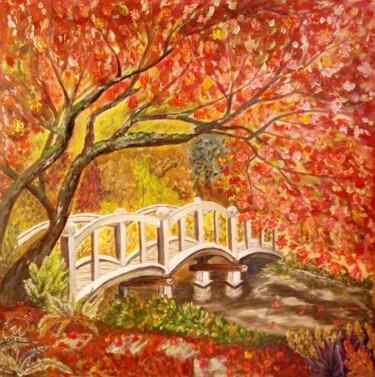 Картина под названием "Colors of Autumn" - Iryna Fedarava, Подлинное произведение искусства, Масло