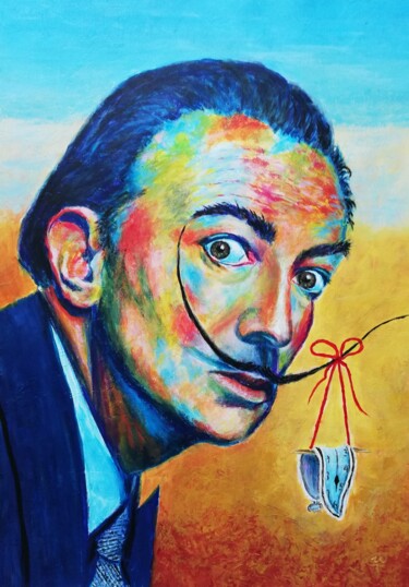 Malerei mit dem Titel "Salvador Dali Pop A…" von Iryna Fedarava, Original-Kunstwerk, Acryl