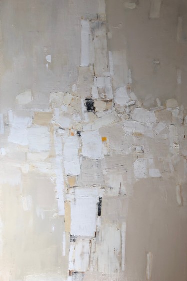Peinture intitulée "white infinity 45" par Kitaieva Iryna, Œuvre d'art originale, Huile