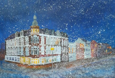 Malerei mit dem Titel ""Viborg. Winter eve…" von Iryna Makhovska, Original-Kunstwerk, Acryl