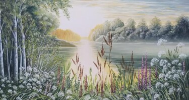 Pintura intitulada "пейзаж" por Iryna Miloradova-Marchenko, Obras de arte originais, Óleo
