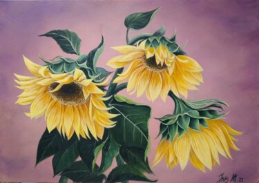 Картина под названием ""Соняшники " 2" - Iryna Miloradova-Marchenko, Подлинное произведение искусства, Масло