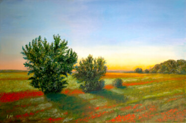 Pintura intitulada "Landscape oil paint…" por Iryna Mykhailenko, Obras de arte originais, Óleo