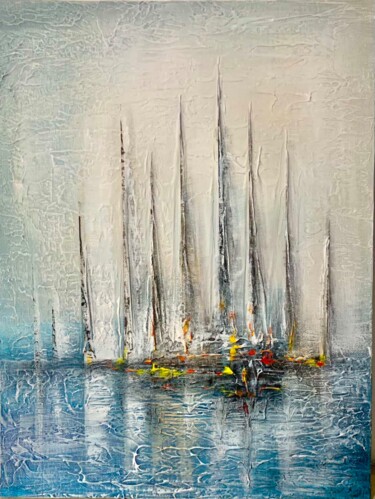 Peinture intitulée "Regatta" par Iryna Nikolaieva, Œuvre d'art originale, Acrylique