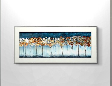 Painting titled "Shining Forest" by Iryna Nikolaieva, Original Artwork, Acrylic