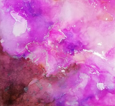Painting titled "Space" by Iryna Ostapyuk, Original Artwork, Ink