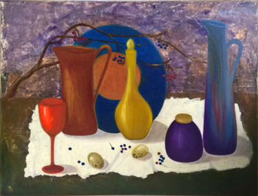Malerei mit dem Titel "Still life oil pain…" von Iryna Sapsai, Original-Kunstwerk, Öl