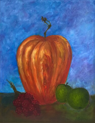 Painting titled "Pumpkin oil paintin…" by Iryna Sapsai, Original Artwork, Oil