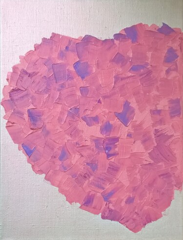 Картина под названием "Heart oil painting…" - Iryna Sapsai, Подлинное произведение искусства, Масло