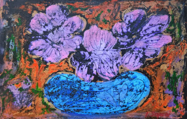 Malarstwo zatytułowany „Orchids painting. A…” autorstwa Iryna Sapsai, Oryginalna praca, Akryl
