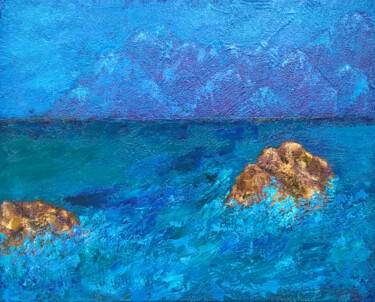 Schilderij getiteld "Painting rocks. Mou…" door Iryna Sapsai, Origineel Kunstwerk, Olie