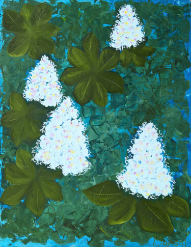 Картина под названием "Painting of a bloss…" - Iryna Sapsai, Подлинное произведение искусства, Масло