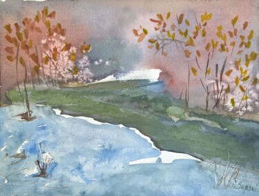 Peinture intitulée "Watercolor painting…" par Iryna Sapsai, Œuvre d'art originale, Aquarelle