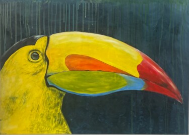 Painting titled "Toucan" by Iryna Splinka, Original Artwork, Oil