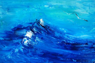 Painting titled "Sea together" by Iryna Stukanova, Original Artwork, Oil