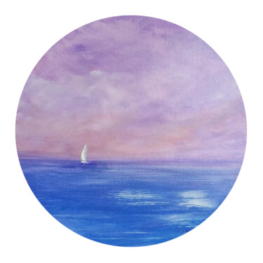 Pittura intitolato "Lilac mist over the…" da Iryna Stukanova, Opera d'arte originale, Acrilico