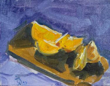 Malerei mit dem Titel "Oranges" von Iryna Yankouskaya, Original-Kunstwerk, Öl