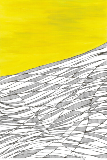 Рисунок под названием "Drought" - Iryna Zhorushkina, Подлинное произведение искусства, Гелевая ручка