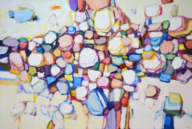 Painting titled "Gems." by Iryna Kastsova, Original Artwork, Acrylic Mounted on Wood Stretcher frame