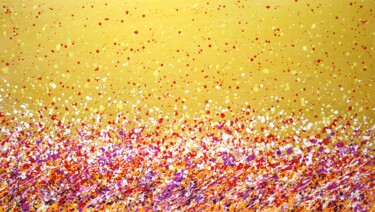 Картина под названием "Field of magic." - Iryna Kastsova, Подлинное произведение искусства, Акрил Установлен на Деревянная р…
