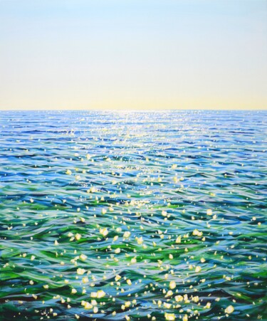 Картина под названием "Music of the ocean 2" - Iryna Kastsova, Подлинное произведение искусства, Акрил Установлен на Деревян…
