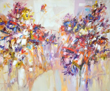 Painting titled "Abstraction 20" by Iryna Kastsova, Original Artwork, Oil Mounted on Wood Stretcher frame