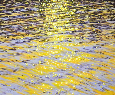 Картина под названием "Evening. Glare on t…" - Iryna Kastsova, Подлинное произведение искусства, Акрил Установлен на Деревян…
