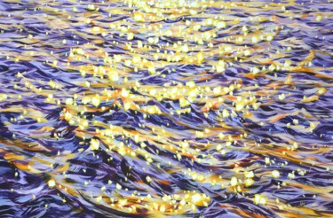 Картина под названием "Dance of glare on t…" - Iryna Kastsova, Подлинное произведение искусства, Акрил