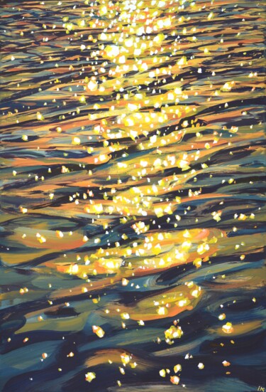 Картина под названием "Waltz of glare on t…" - Iryna Kastsova, Подлинное произведение искусства, Акрил Установлен на Деревян…
