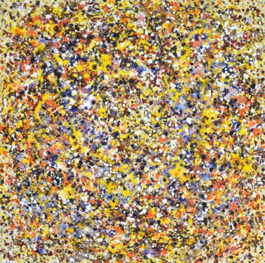 Картина под названием "Abstraction squared." - Iryna Kastsova, Подлинное произведение искусства, Акрил Установлен на Деревян…